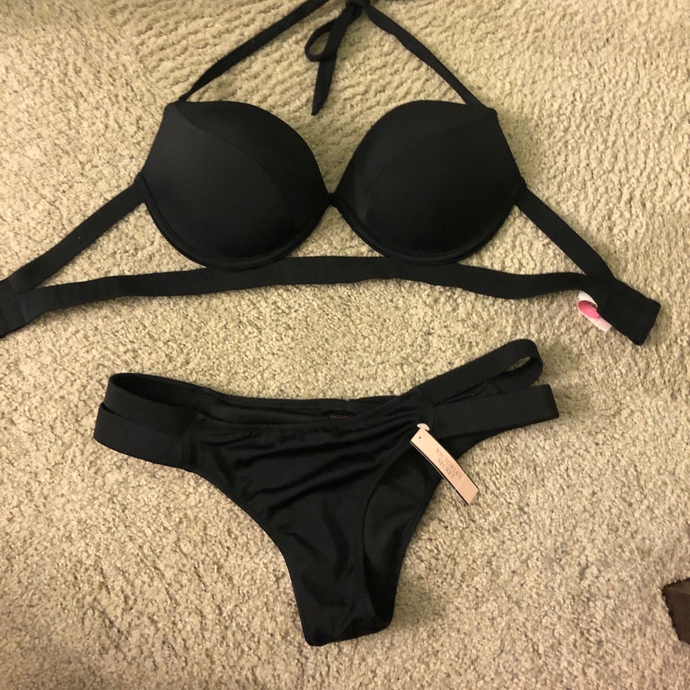 Sexy Victoria's Secret Black Swim Suit Set
